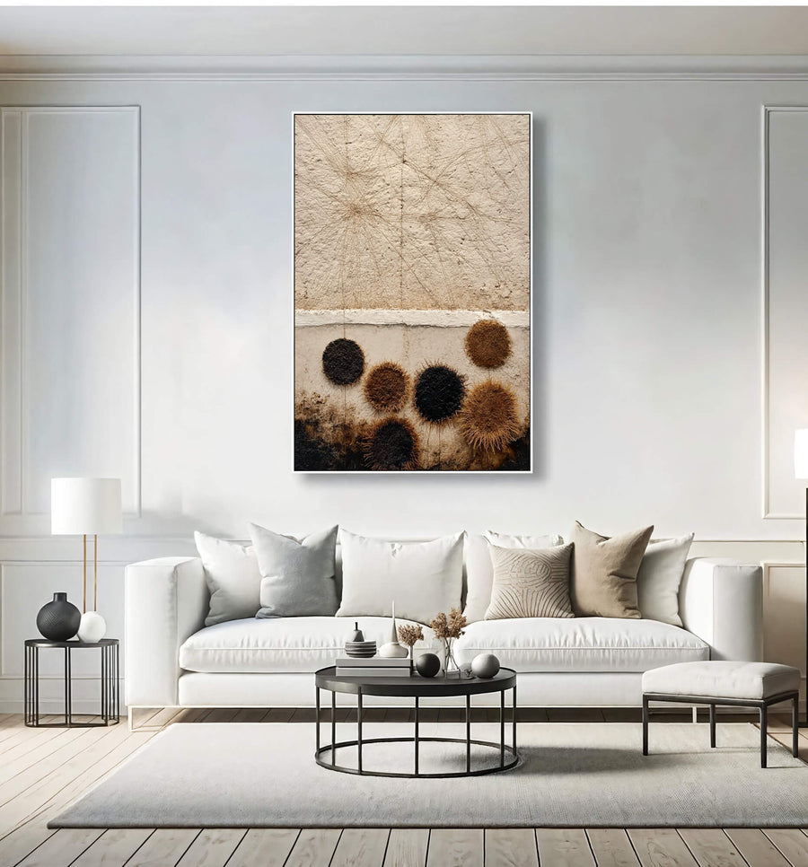 Wabi-Sabi Art | Fibrous Circle Textures