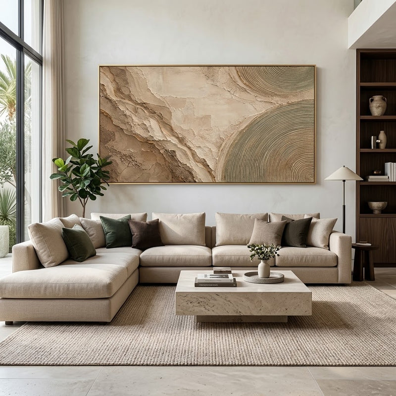 3D Texture Art｜Textured Earth Tone Wall Decor