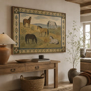 Vintage Americana Art | Hilltop Horses