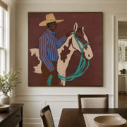 Vintage Americana Art | Horse & Herder