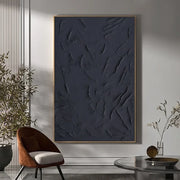 Wabi-Sabi Art | Black Textured Abstract Wall Art