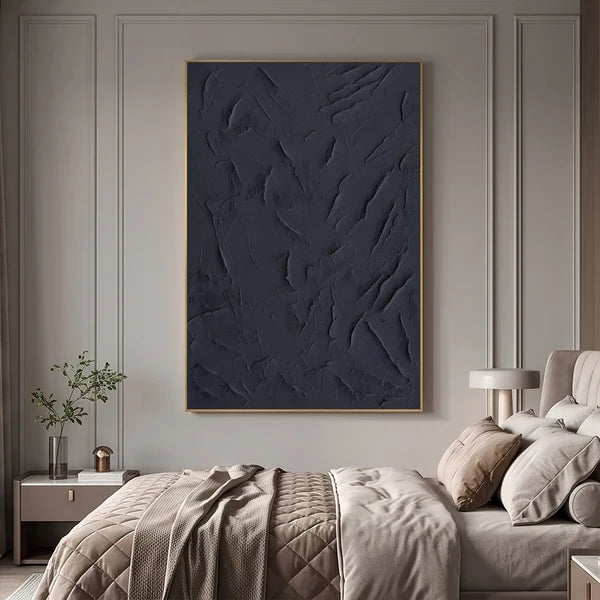 Wabi-Sabi Art | Black Textured Abstract Wall Art