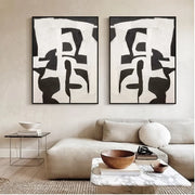 Minimalist Wall Art | Black and White Abstract Wall Art Set