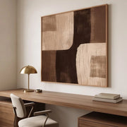 Abstract Art | Brown Geometric Abstract Wall Art