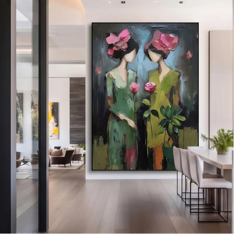 Abstract Art | Floral Women Figurative Wall Art