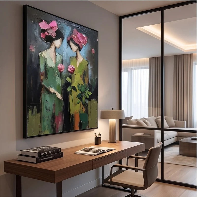 Abstract Art | Floral Women Figurative Wall Art