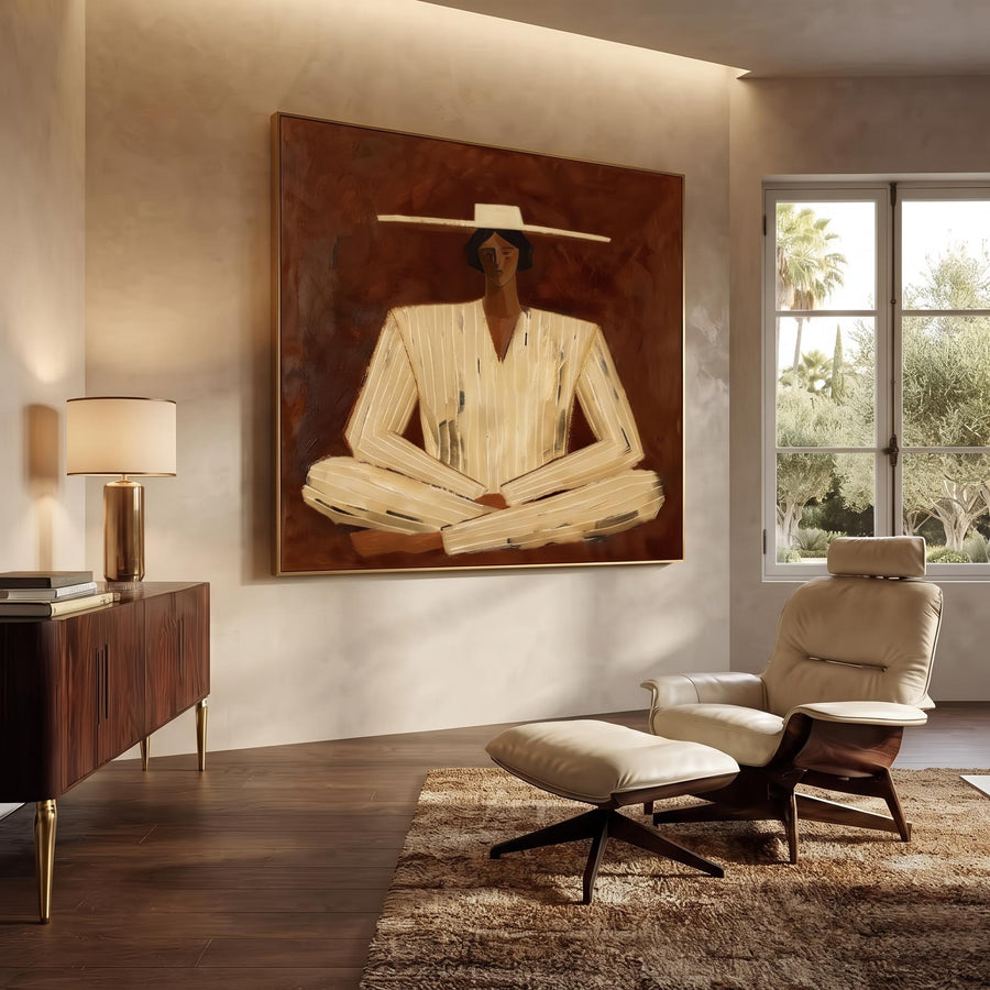 Vintage Americana Art | Loneliness beneath the brim of the hat