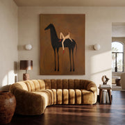 Vintage Americana Art | Lying on the horse