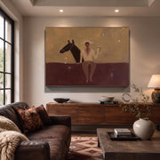 Vintage Americana Art | Western Cowboy and Horse