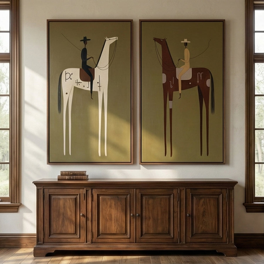 Vintage Americana Art | Guardians' Pause