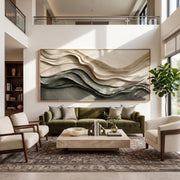 3D Texture Abstract Art｜Layered Wave Abstract Wall Art