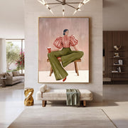 Vintage Americana Art | Coffee Lady