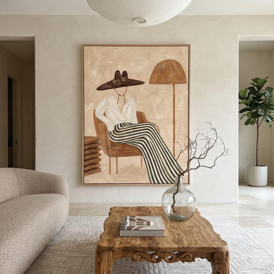 Vintage Americana Art | The woman sitting down