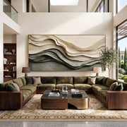 3D Texture Abstract Art｜Layered Wave Abstract Wall Art