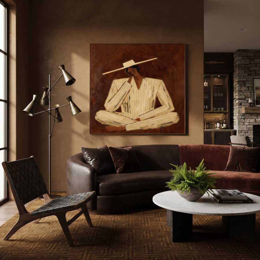 Vintage Americana Art | Solitary thinking