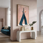 Contemporary Luxe Art | Stylish Walking Lady Contemporary Luxe Wall Art