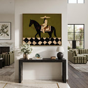 Vintage Americana Art | The knight wearing a hat