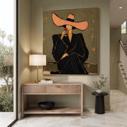 Contemporary Luxe Art | Elegant Woman With Wine