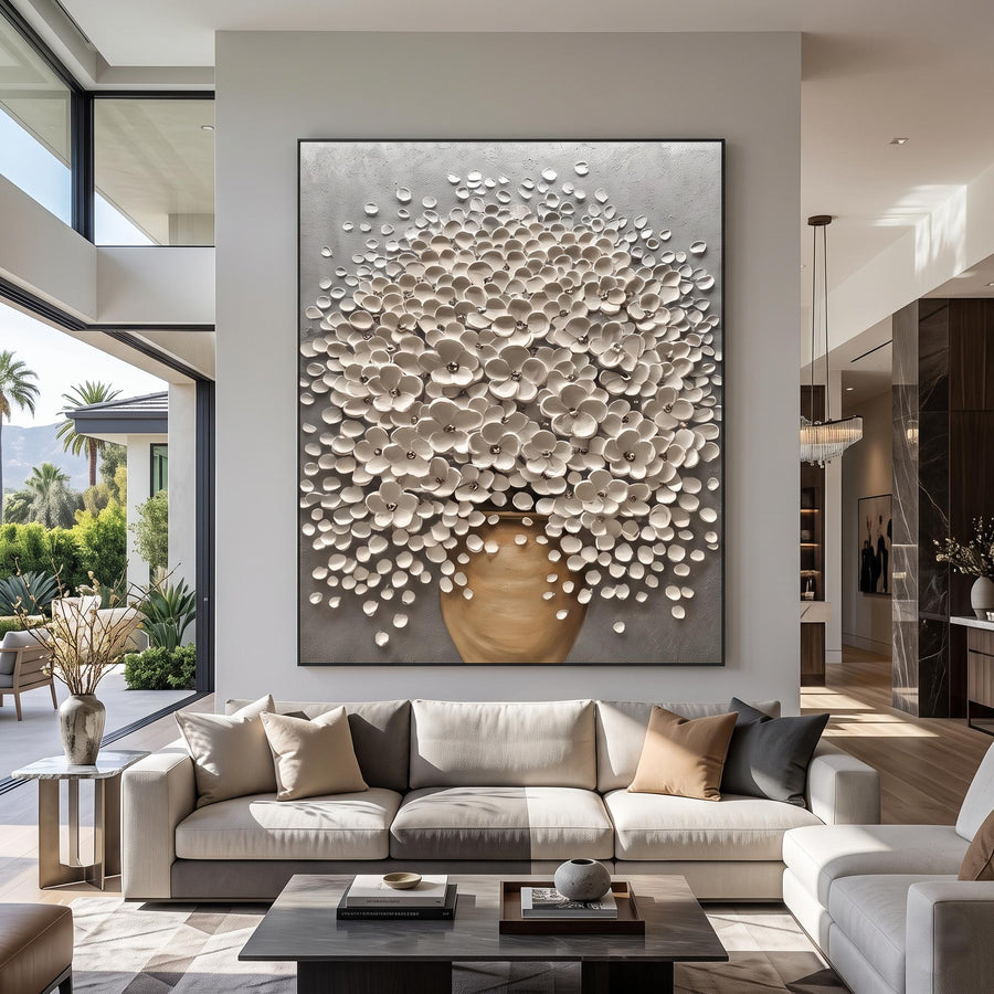 3D-Textured Art | Luxury 3D Blossom Wall Painting