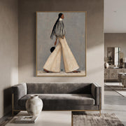 Contemporary Luxe Art | Elegant Walking Woman