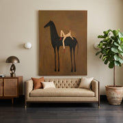 Vintage Americana Art | Lying on the horse