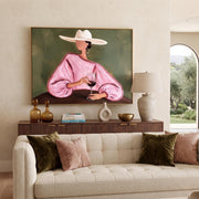 Vintage Americana Art | Elegant Wine Lady
