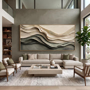 3D Texture Abstract Art｜Layered Wave Abstract Wall Art