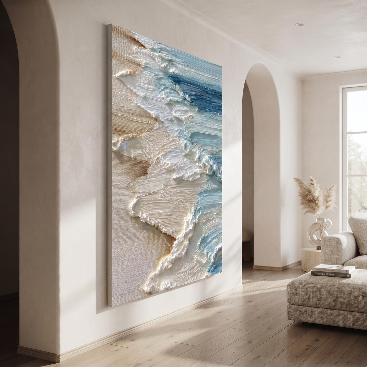 3D-Textured Art | Abstract Ocean Oil Painting