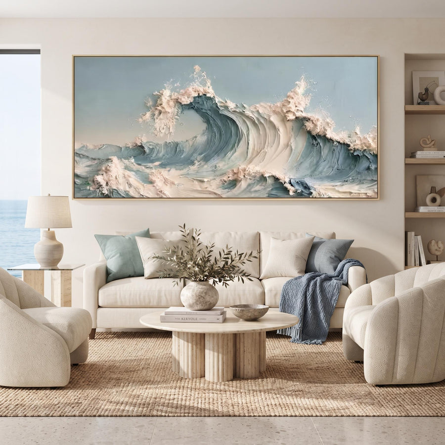 3D-Textured Art | Water surface with sea flowers