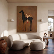 Vintage Americana Art | Lying on the horse
