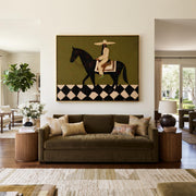 Vintage Americana Art | The knight wearing a hat