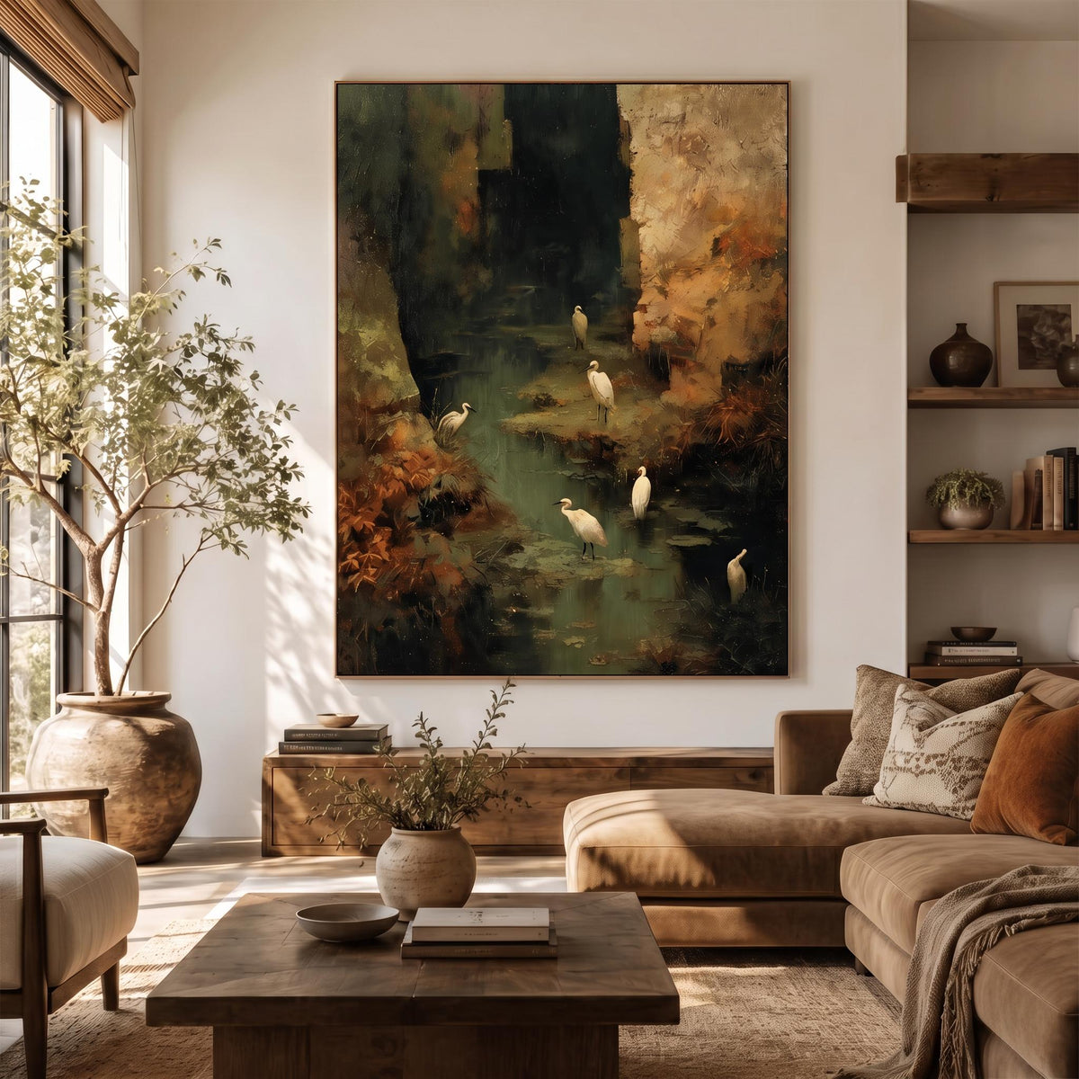 Impressionist Art | Wetland Egret