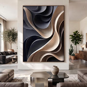 3D-Textured Art | Layered Wave Wall Art