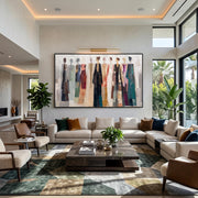 Abstract Art｜Colorful Dressed Women Wall Painting