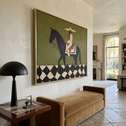 Vintage Americana Art | The knight wearing a hat