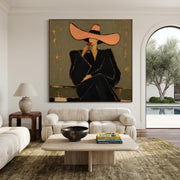 Contemporary Luxe Art | Elegant Woman With Wine