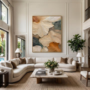 3D-Textured Art｜Abstract Ginkgo Leaf