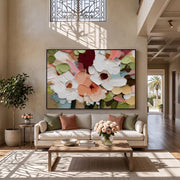 3d Textured Art | Colorful Textured Floral Wall Painting