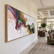 3D-Textured Art｜Multicolor Swirl Abstract Wall Painting