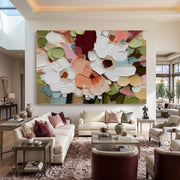 3d Textured Art | Colorful Textured Floral Wall Painting