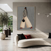 Contemporary Luxe Art | Fashion Woman with Round Bag