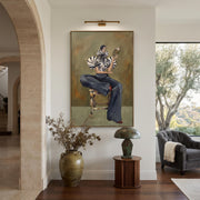 Contemporary Luxe Art | Lady Reading Book Contemporary Luxe Wall Art