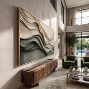 3D Texture Abstract Art｜Layered Wave Abstract Wall Art