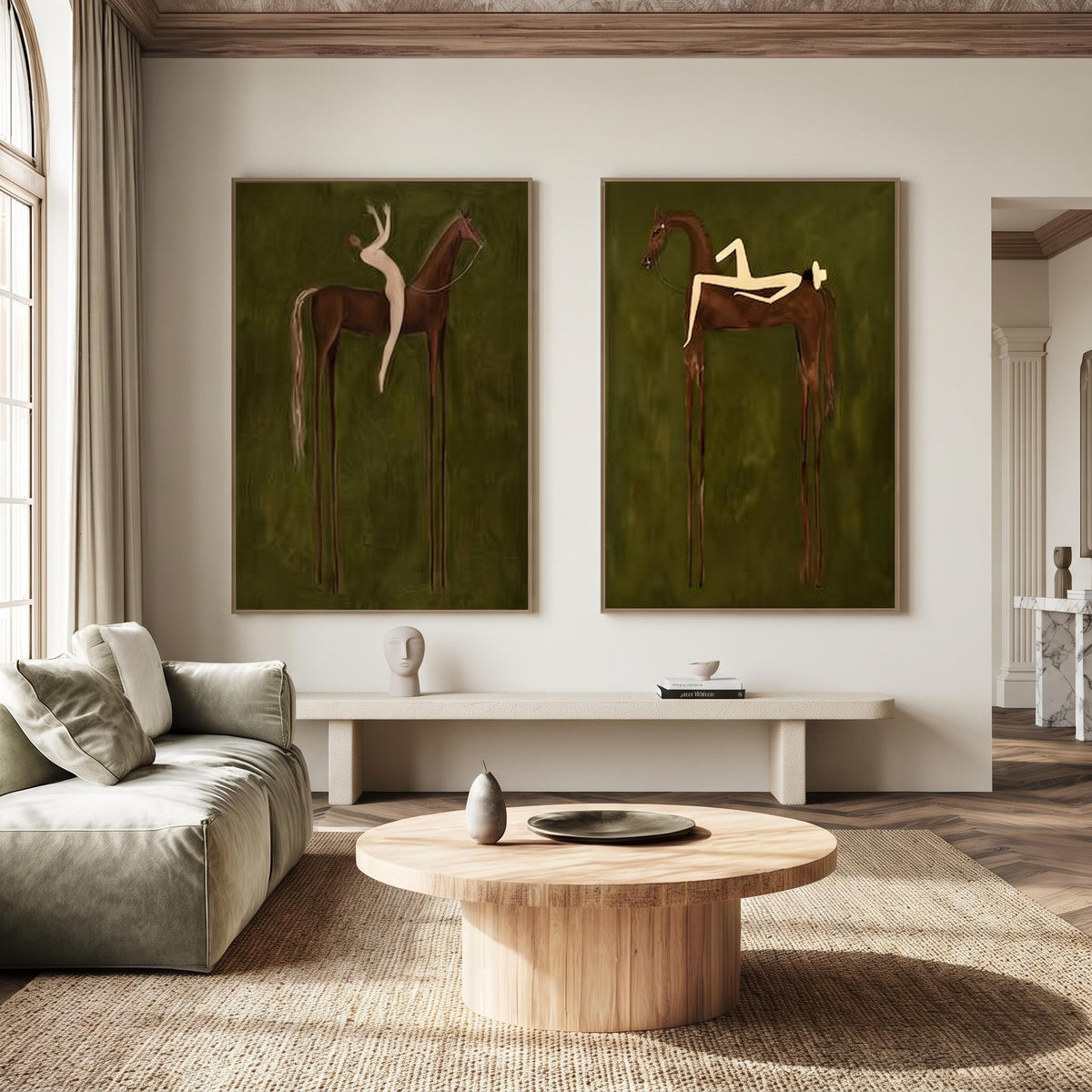 Contemporary Luxe Art | Horse & Figure Set