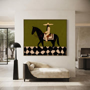 Vintage Americana Art | The knight wearing a hat