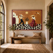 Bohemian Art | Boho Jazz Trumpeter & Dancer Wall Art
