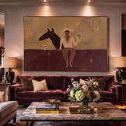 Vintage Americana Art | Western Cowboy and Horse