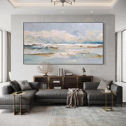 3D-Textured Art | Abstract white waves and the sky