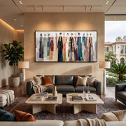 Abstract Art｜Colorful Dressed Women Wall Painting