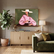 Vintage Americana Art | Elegant Wine Lady